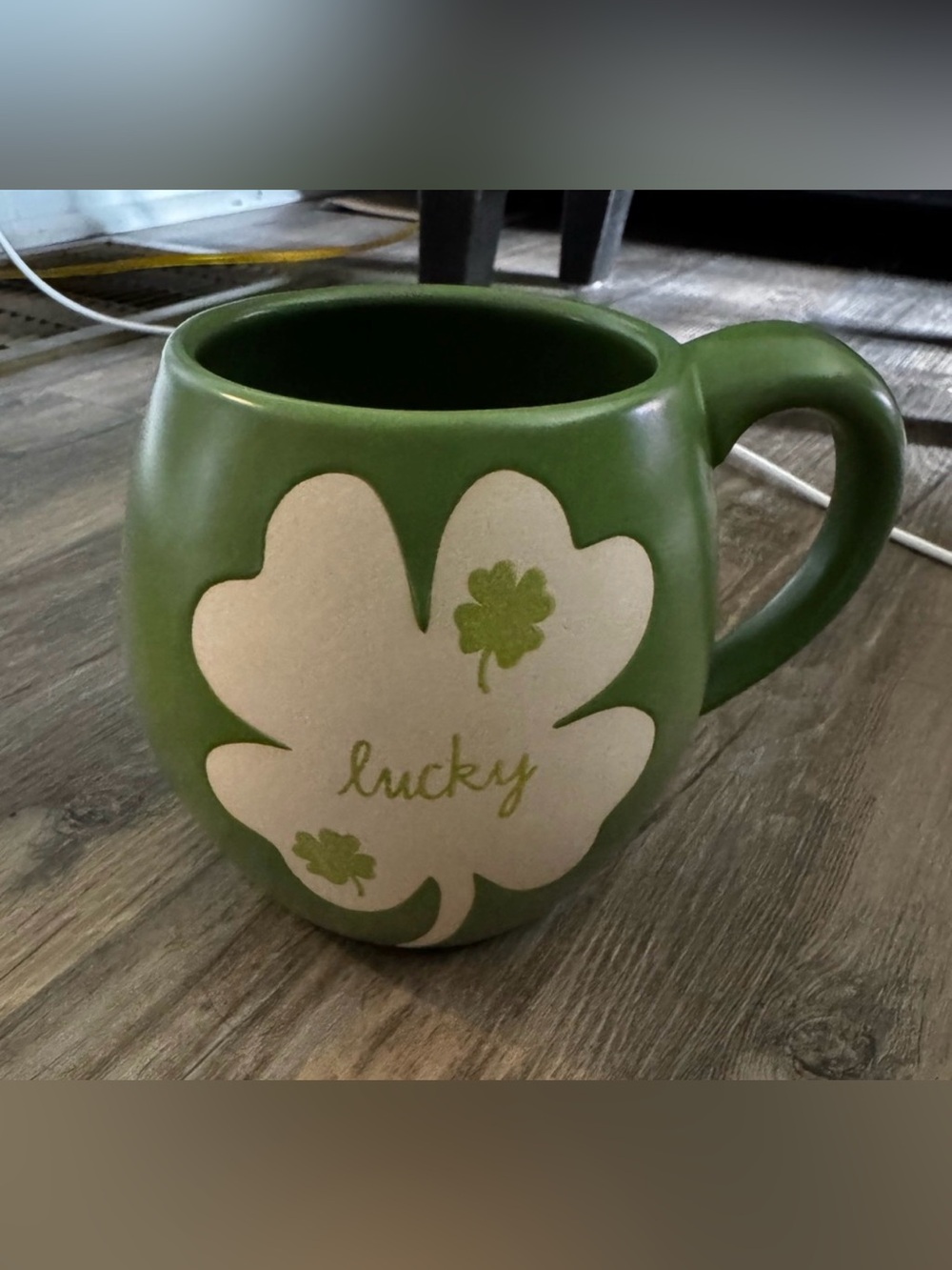 Rae Dunn "Lucky" round mug